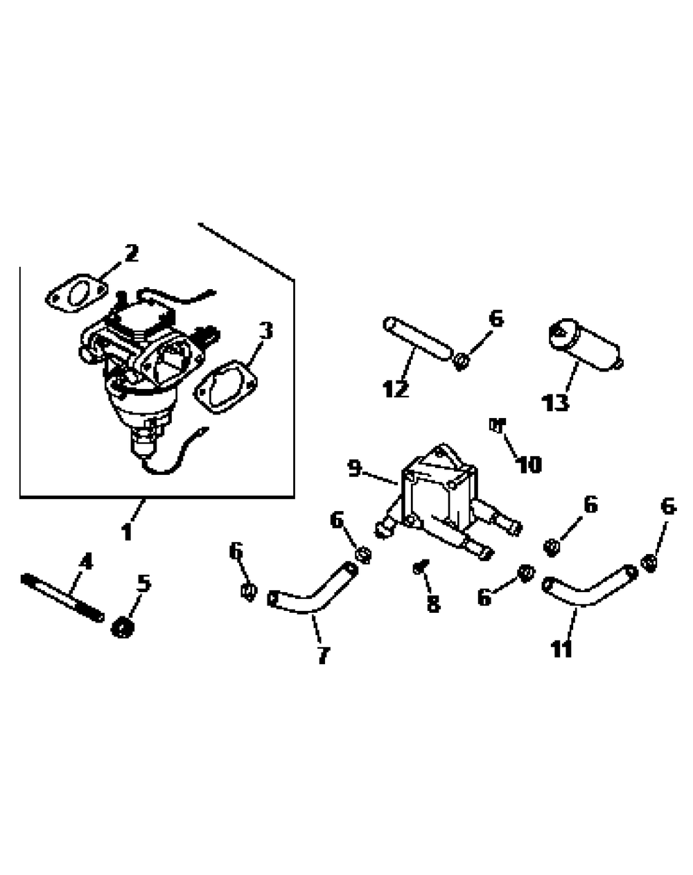 Fuel System Diagram and Parts List for Z-FORCE44 17AH3AGL-17AH3AGL709-17AH3AGL710 Cub Cadet Lawn Tractor